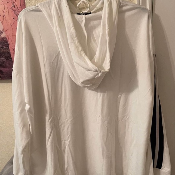 Plus Size Womens white Good Vibes Only thin hoodie size 3X New - Picture 9 of 10